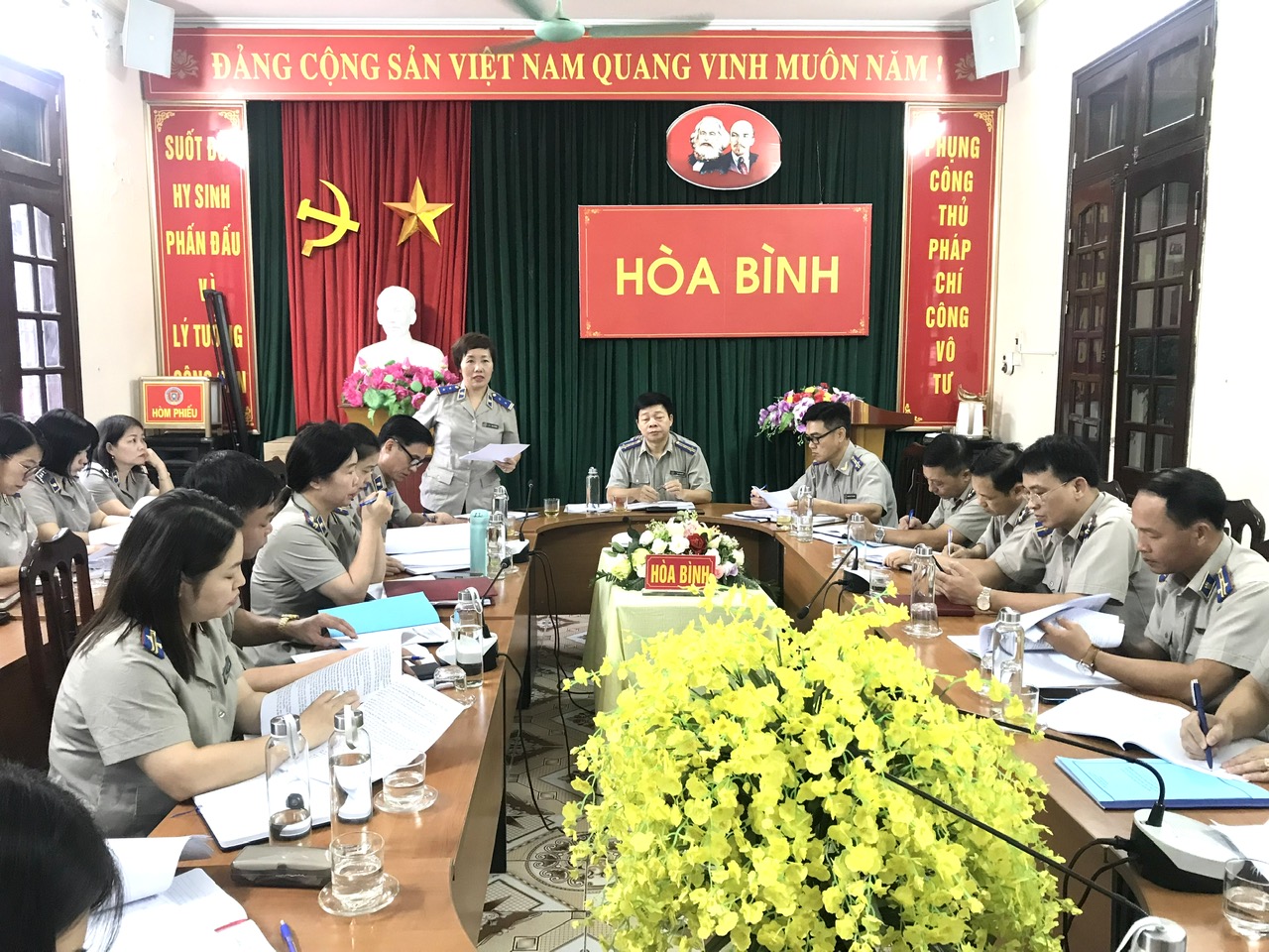 Cục Thi hành án dân sự tỉnh Hòa Bình tổ chức Hội nghị giao ban công tác quý IV năm 2023